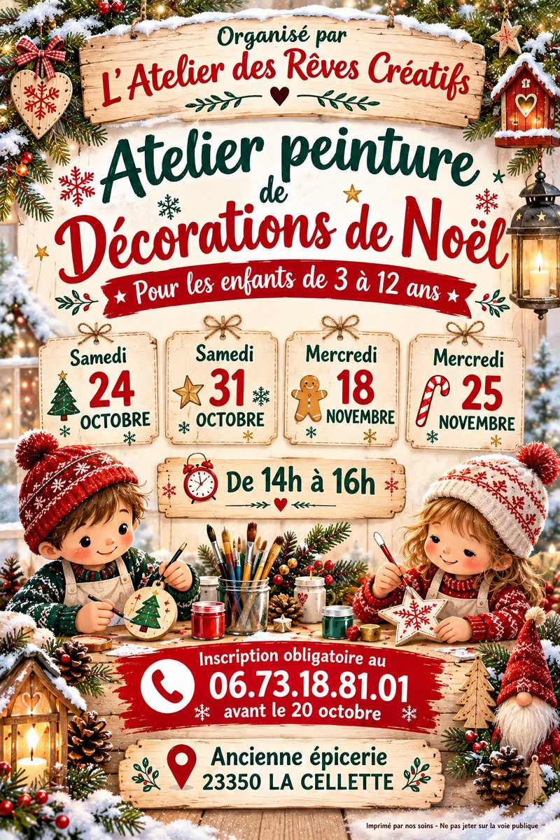 Atelier de peinture Décoration de Noël