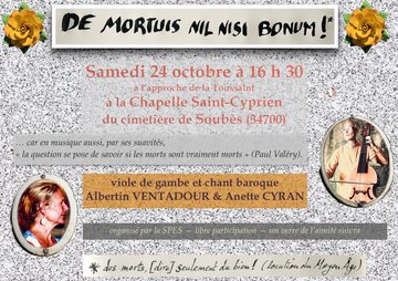 CONCERT DE MORTUIS NIL NISI BONUM