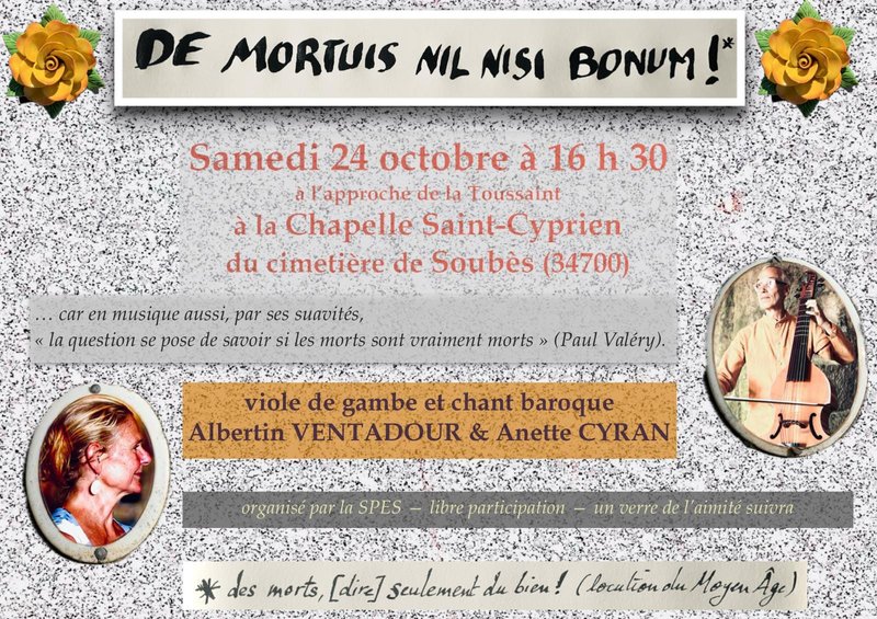 CONCERT DE MORTUIS NIL NISI BONUM