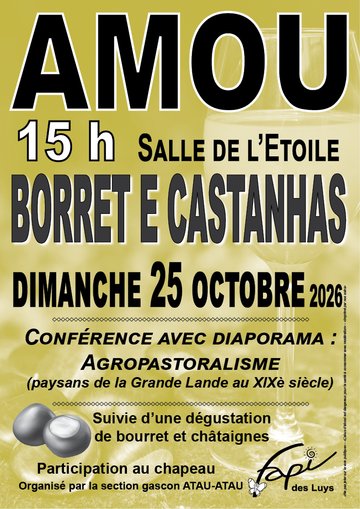 Conférence Agropastoralisme suivie d'une dégustation Borret e castanhas