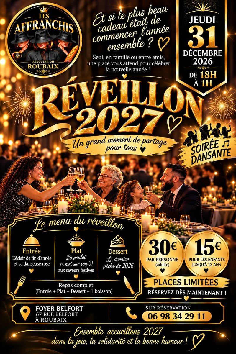 Réveillon 2027 – Un grand moment de partage pour tous