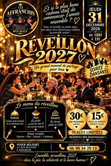 Réveillon 2027 – Un grand moment de partage pour tous