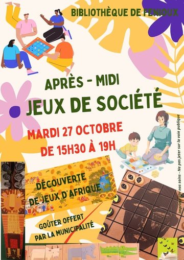 Bibliothèque : après-midi jeux de société