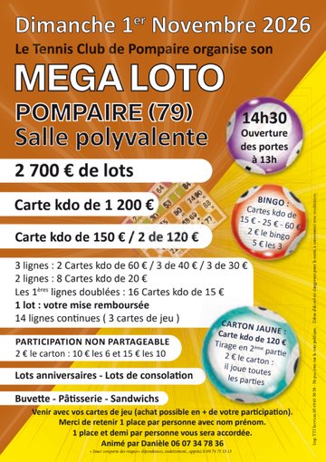 Loto -Tennis club de Pompaire
