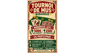 Tournoi de mus : jeu de cartes du Pays Basque