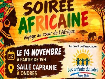 Soirée africaine (repas, concert Kalela, DJ)