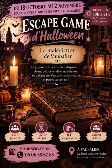 Escape Game Halloween - La malédiction de Vaubalier