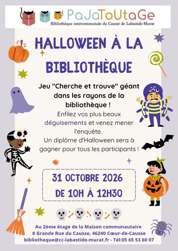 Halloween à la bibliothèque Pajatoutage