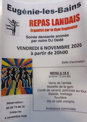 Repas landais et soirée dansante