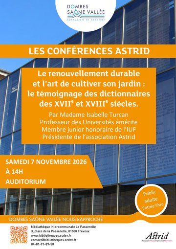[CONFÉRENCE] Le renouvellement durable et l'art de cultiver son jardin : le témoignage des dictionnaires des XVIIe et XVIIIe siècles