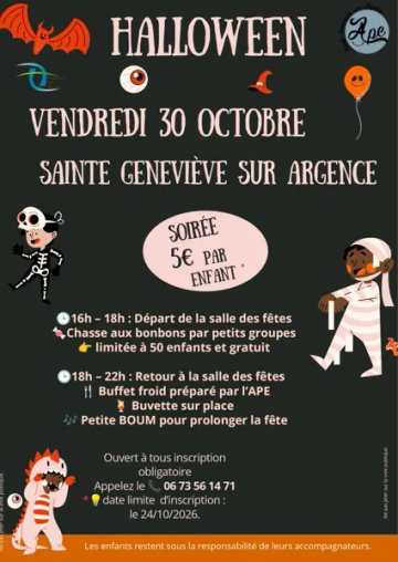 Halloween à Sainte-Geneviève-sur-Argence