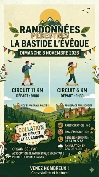 Randonnée pédestre à La Bastide l'Evêque