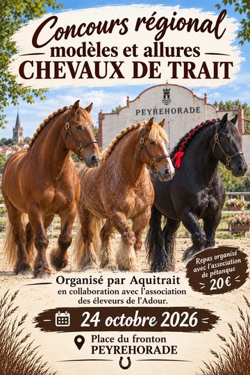 Concours régional modèles et allures chevaux de trait