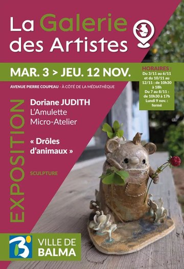 Expo de l'artiste Doriane Judith - Du mardi 3 au jeudi 12 novembre