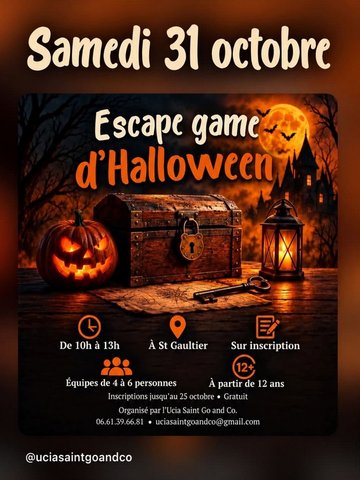 Escape game d'Halloween à Saint Gaultier.