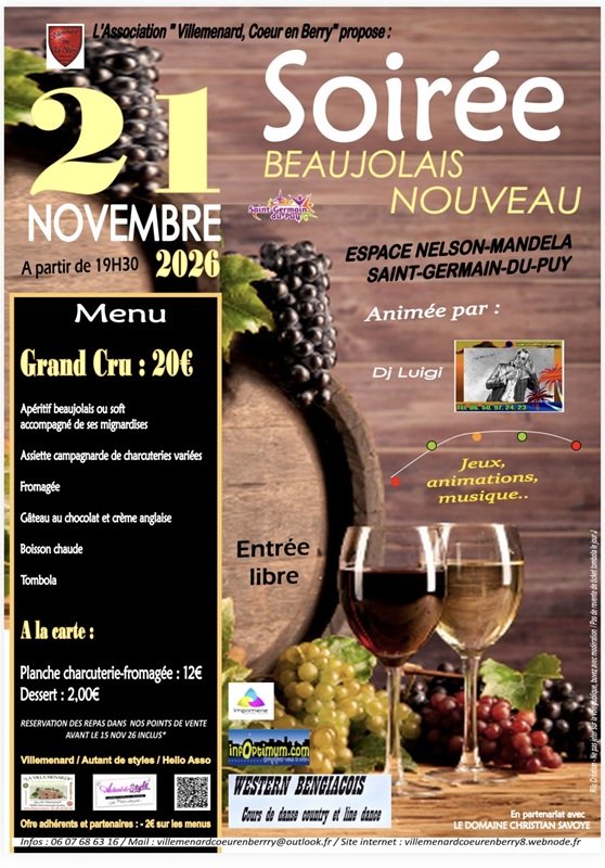 SOIRÉE À THÈME - Beaujolais Nouveau