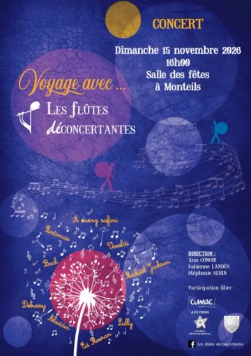 Concert : Voyage avec les flûtes déconcertantes