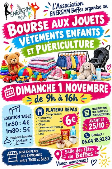 Bourse aux jouets, vêtements enfants et puériculture à Beffes