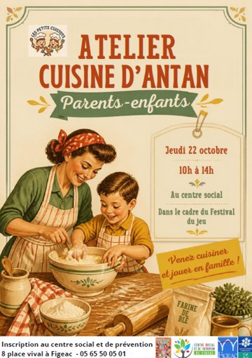 Les Petits Cuistots: «: spécial cuisine d’antan », Festival du jeu Figeac