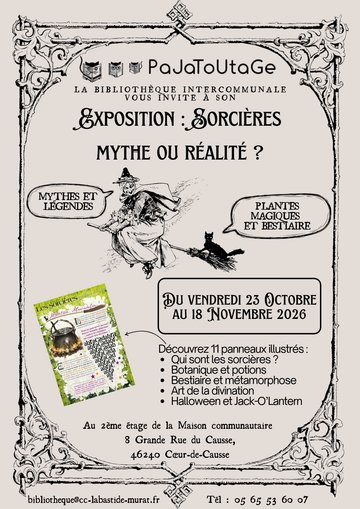 Expo à la bibliothèque Pajatoutage : Sorcières, mythe ou réalité ?