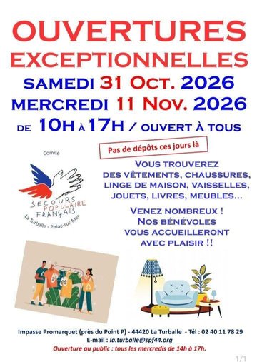 Braderie Secours Populaire La Turballe