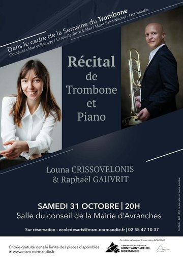 Récital trombone/piano de la Semaine du Trombone
