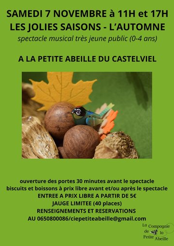 LES JOLIES SAISONS-L'AUTOMNE , spectacle 0-4 ans