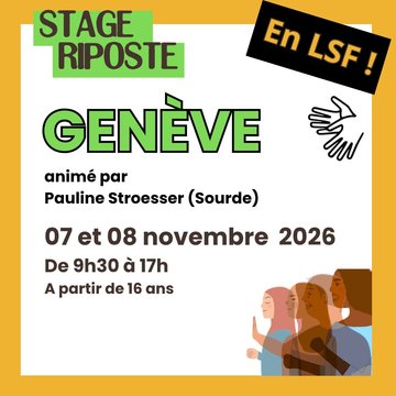 Riposte – Stage d’autodéfense en LSF pour femmes* et personnes queer sourdes