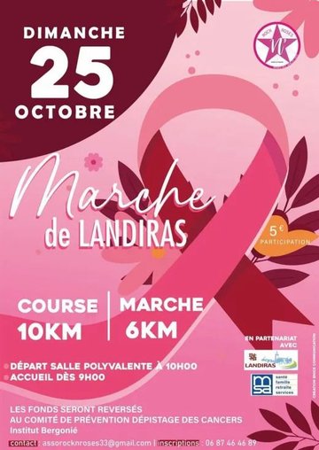 Tous présents à Landiras pour Octobre Rose !