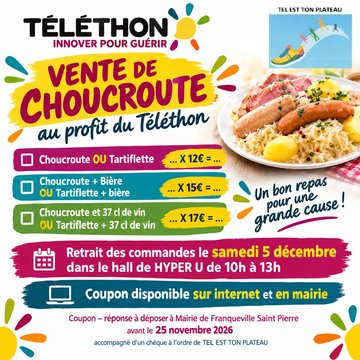 Téléthon - Vente de choucroute