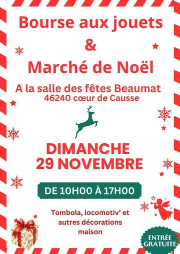 Marché de Noel et bourse aux jouets à Beaumat