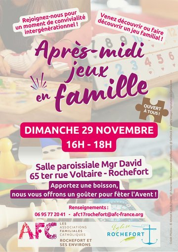 Après-Midi Jeux en Famille