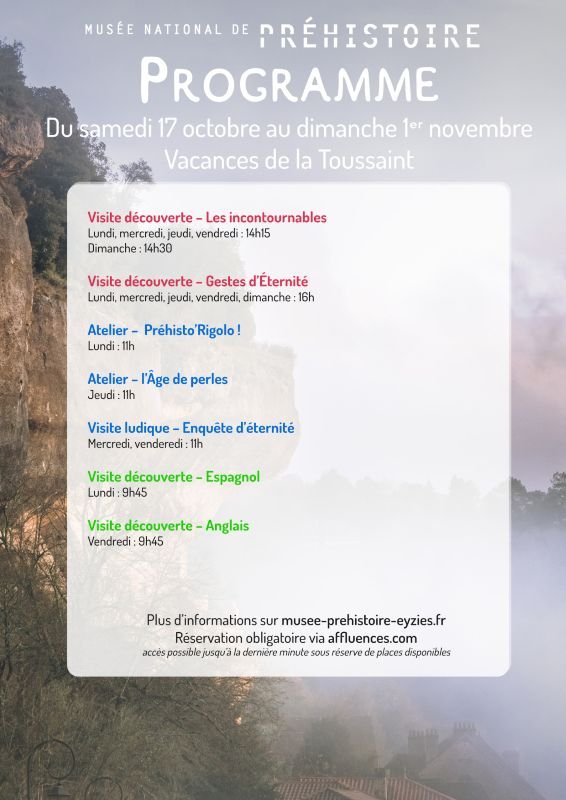 Les vacances d'automne au Musée national de Préhistoire