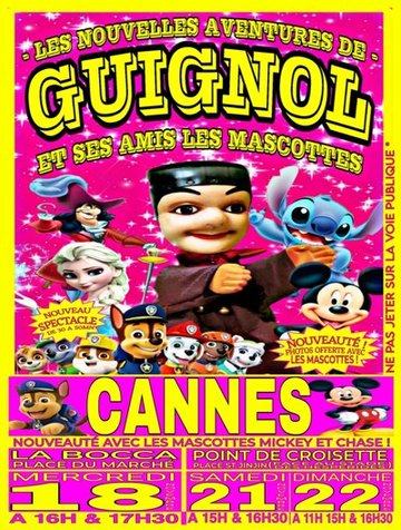 Les nouvelles aventures de Guignol et ses amis les mascottes à Cannes (Point de Croisette)