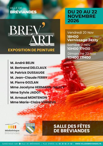 Brev’Arts 2026 – Exposition de peintures à Bréviandes
