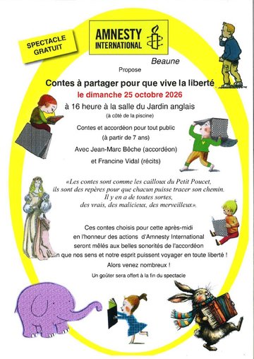 Contes à partager pour que vive la liberté