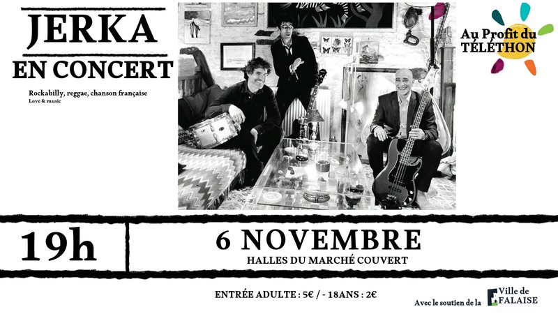 Concert du groupe JERKA au profit du Téléthon