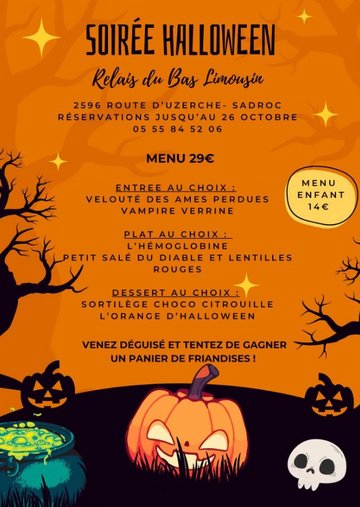 Soirée Halloween au Relais du Bas Limousin