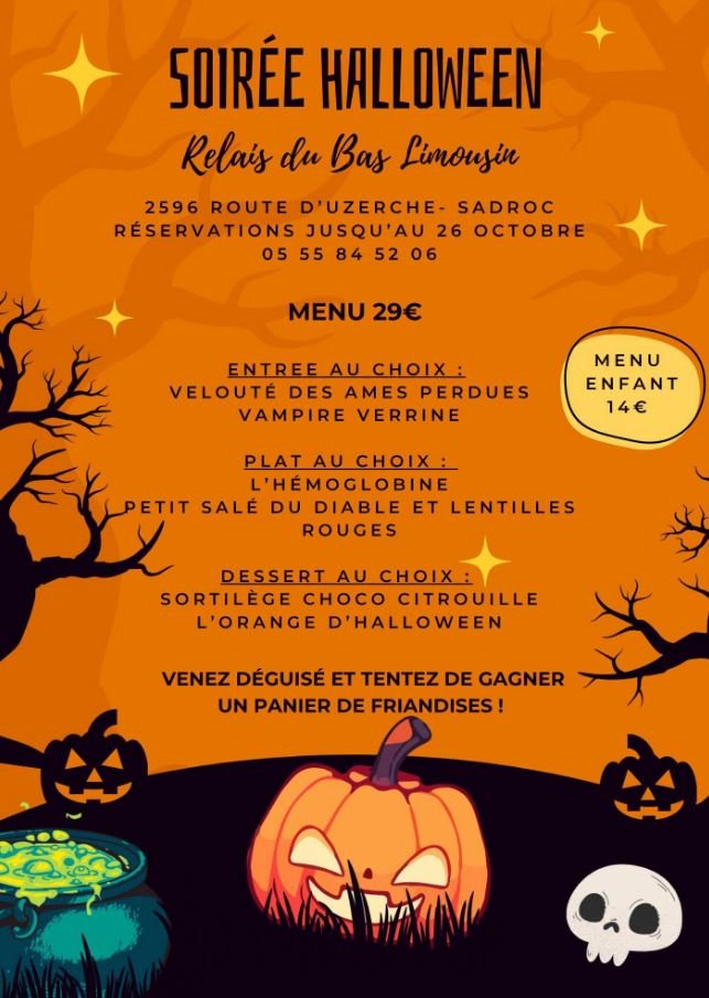Soirée Halloween au Relais du Bas Limousin
