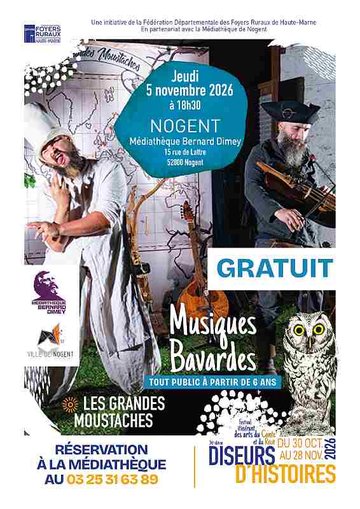 Spectacle musical et familial "Musiques Bavardes" des Grandes Moustaches