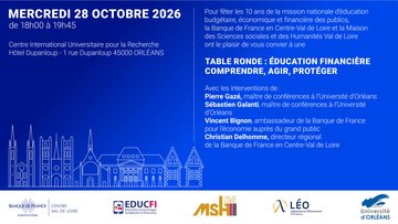 Table ronde : "Éducation financière – Comprendre, Agir, Protéger"