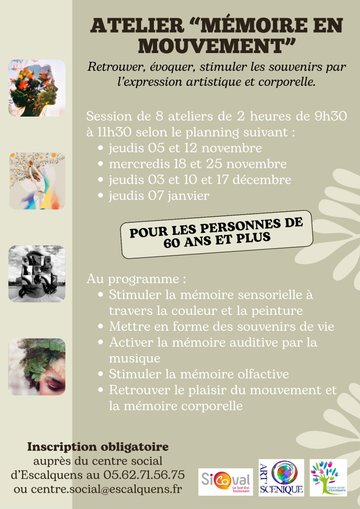 Ateliers séniors « Mémoire en mouvement