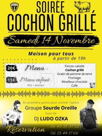 Repas cochon grillé