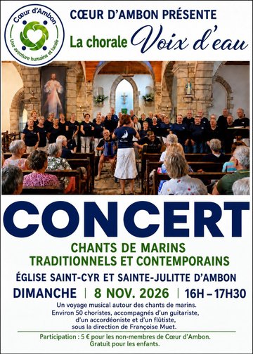 Concert chorale Voix d’eau