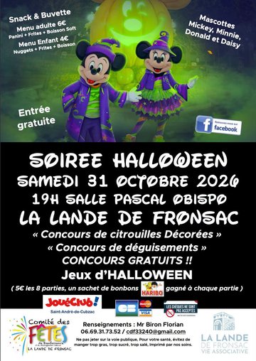Soirée Halloween à La Lande de Fronsac