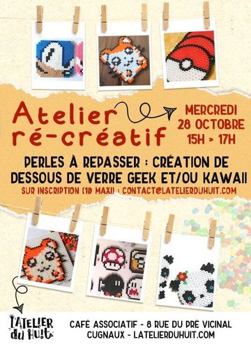 La Récré du Huit : atelier création en perles à repasser