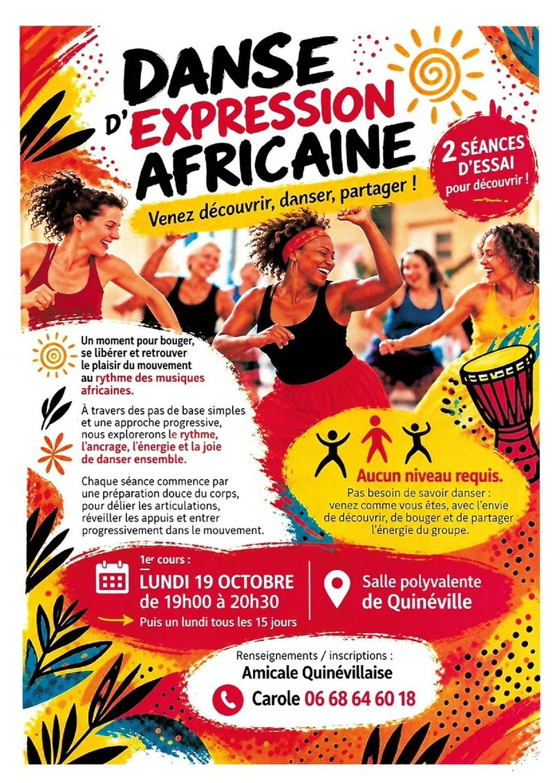 Cours de danse d'expression africaine