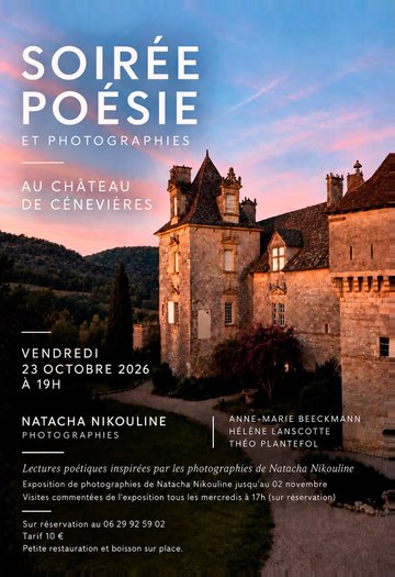 Soirée poésie et photographies au Château de Cénevières