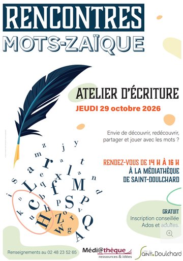 ATELIER : Rencontres Mots-Zaïques
