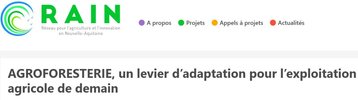 AGROFORESTERIE, un levier d’adaptation pour l’exploitation agricole de demain